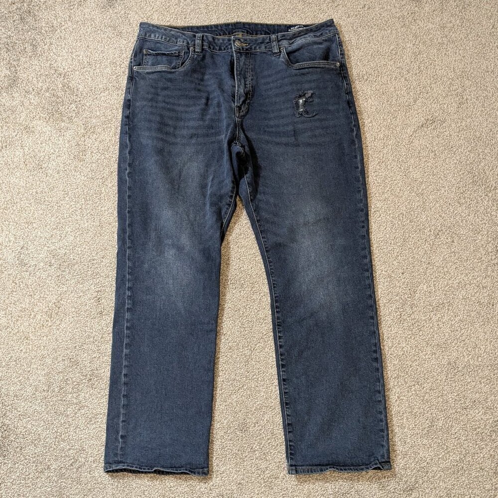 BUFFALO DAVID BITTON Relaxed Straight Blue Denim Jeans; Size 40 x 32